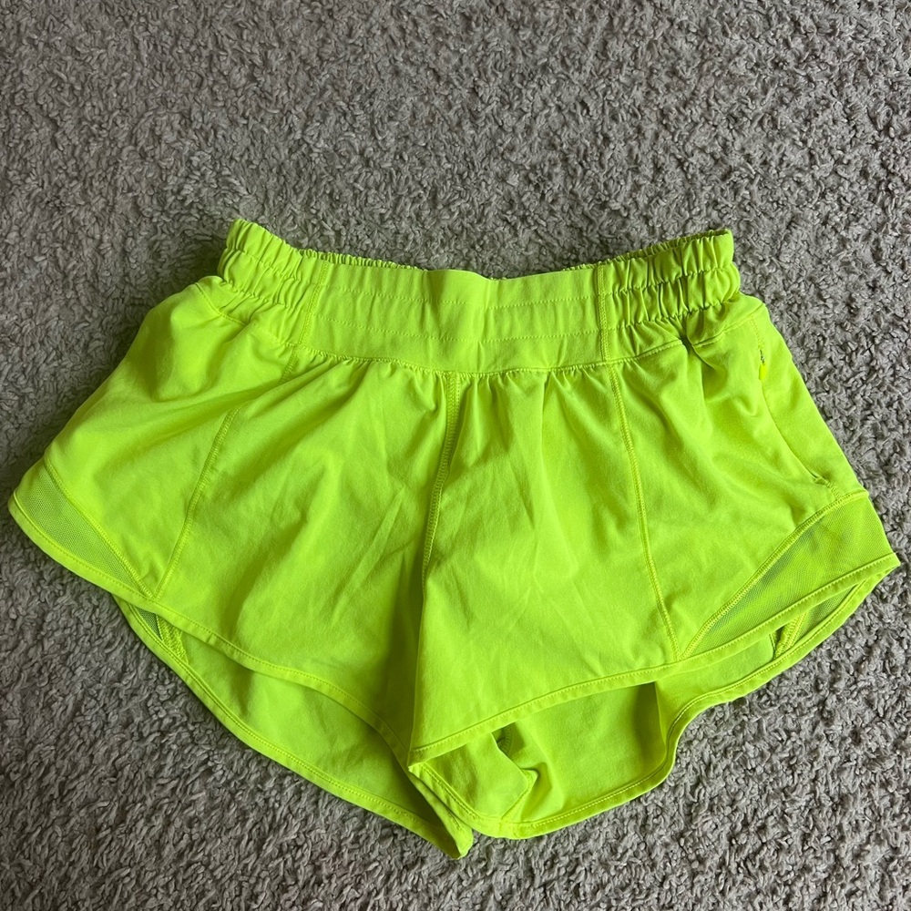 Lululemon Neon Yellow Shorts